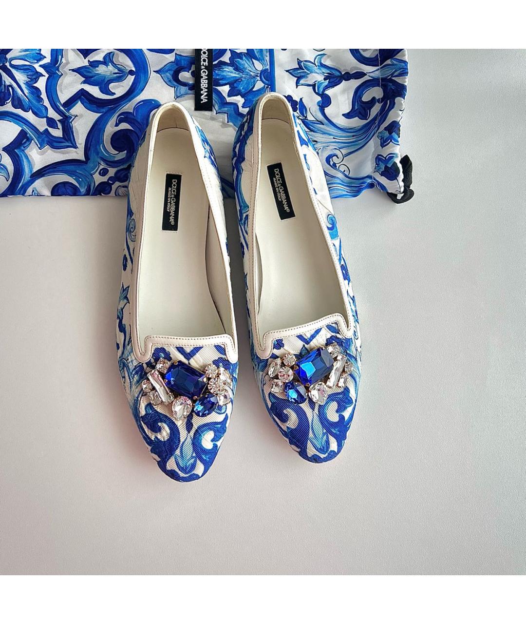 DOLCE&GABBANA Голубые балетки, фото 7