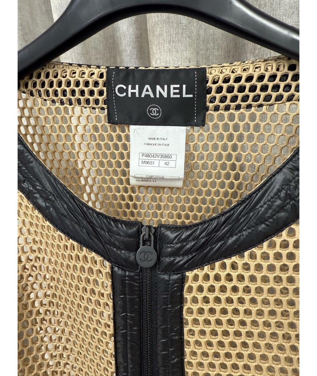 CHANEL Бежевый жакет/пиджак, фото 3
