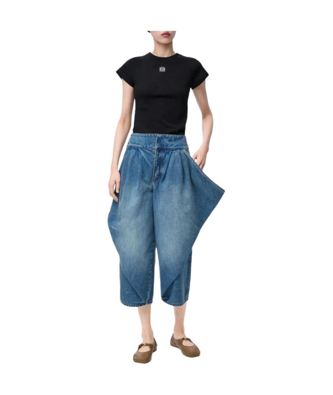 LOEWE Черная хлопковая футболка, фото 4