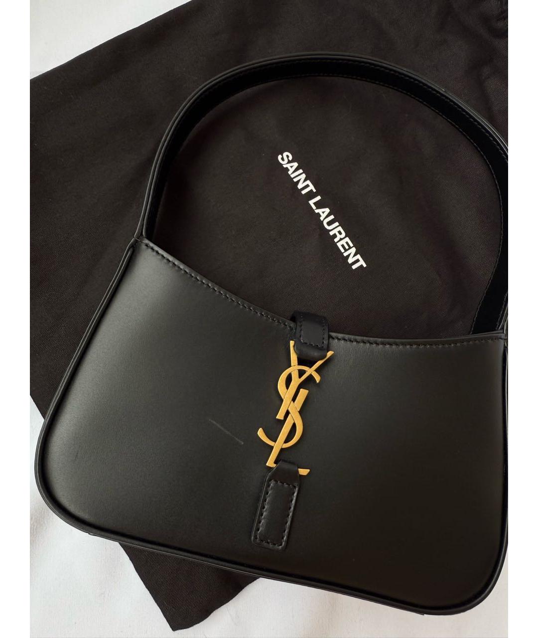 SAINT LAURENT Черная кожаная сумка через плечо, фото 4