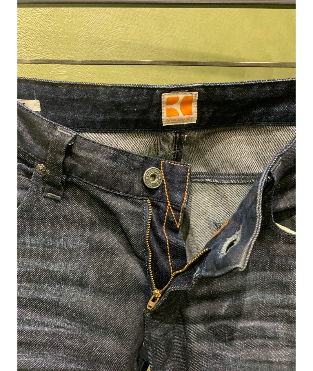 HUGO BOSS Антрацитовые хлопковые прямые джинсы, фото 3