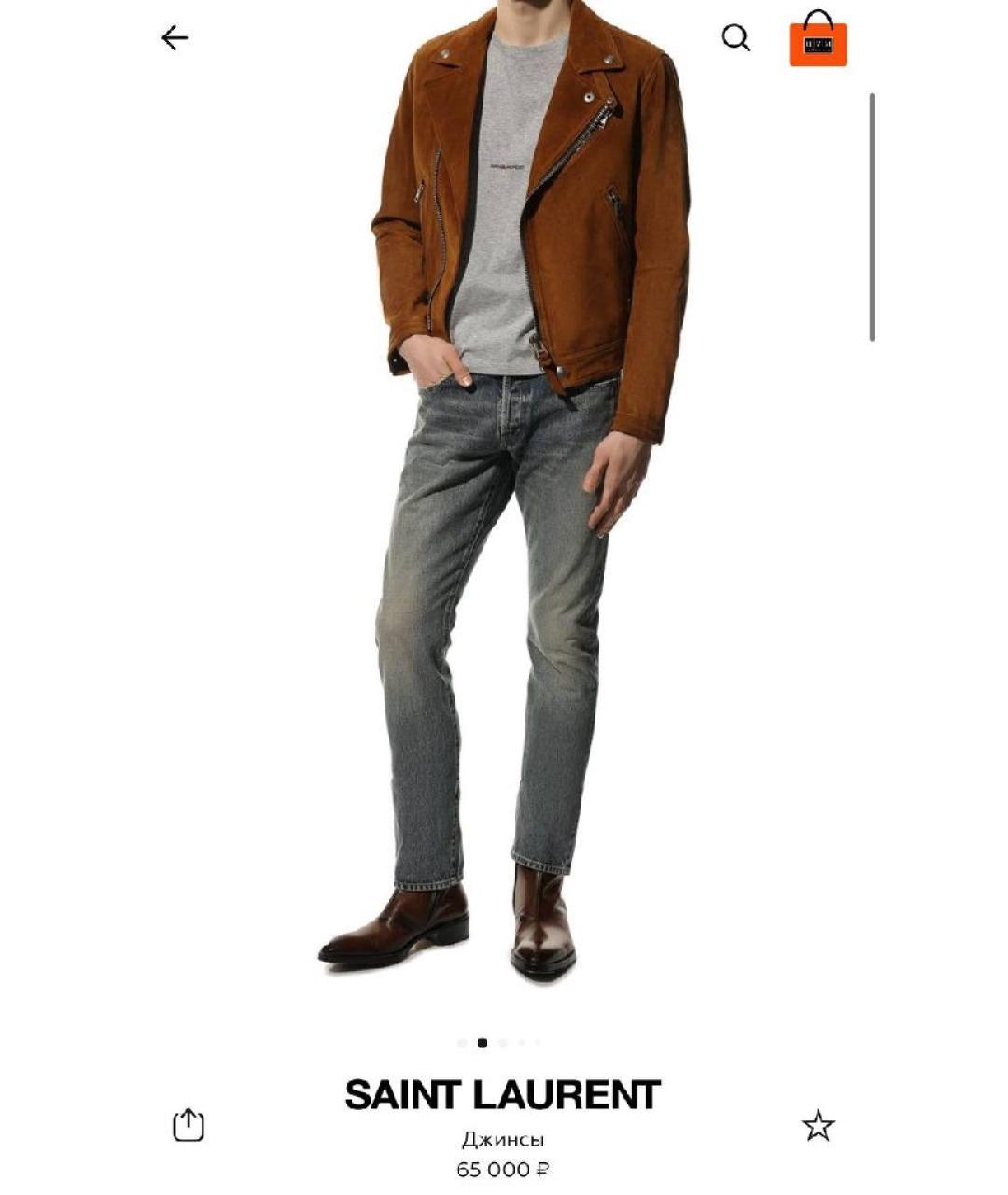 SAINT LAURENT Прямые джинсы, фото 9