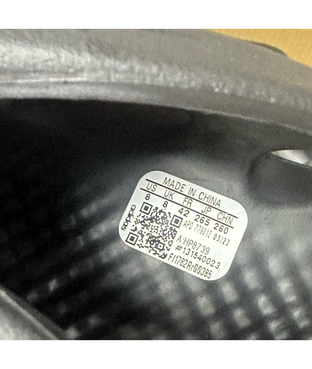 ADIDAS YEEZY Черные синтетические низкие кроссовки / кеды, фото 2