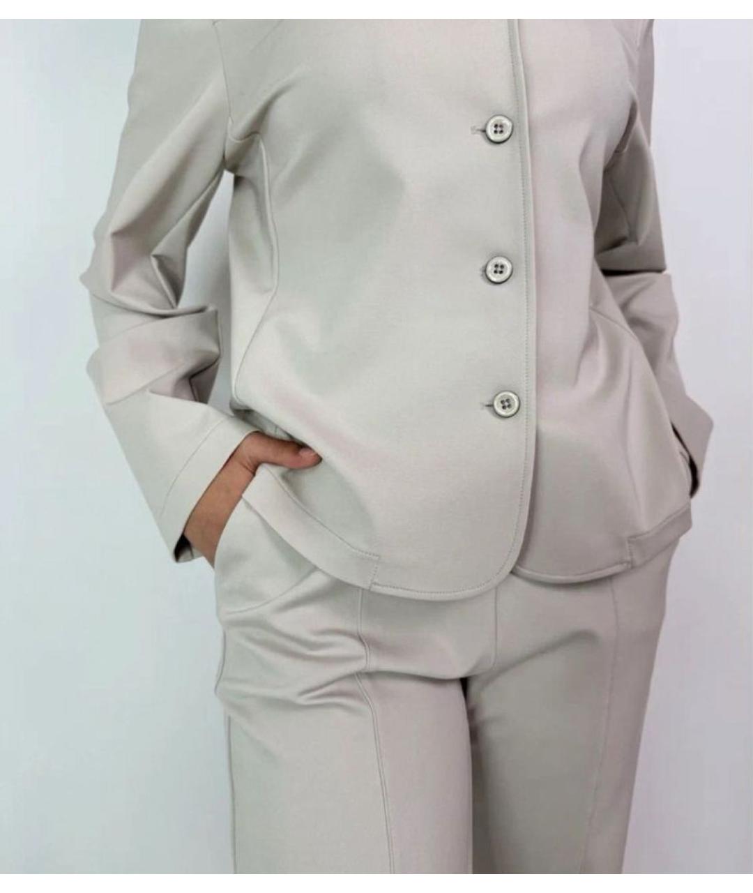 MAX MARA Серый вискозный костюм с брюками, фото 4