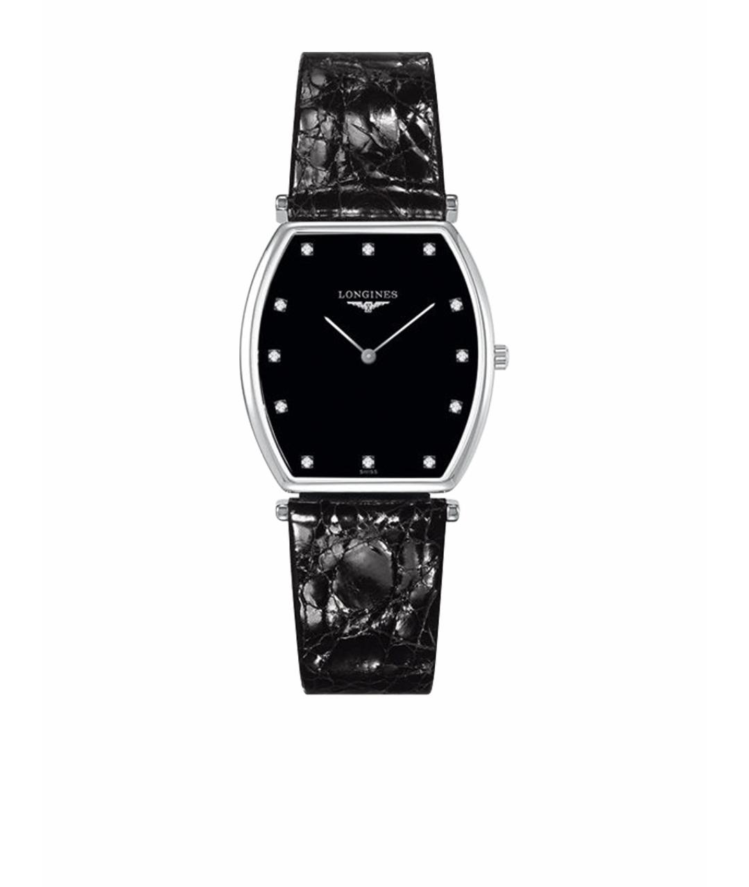 LONGINES Черные часы из экзотической кожи, фото 1