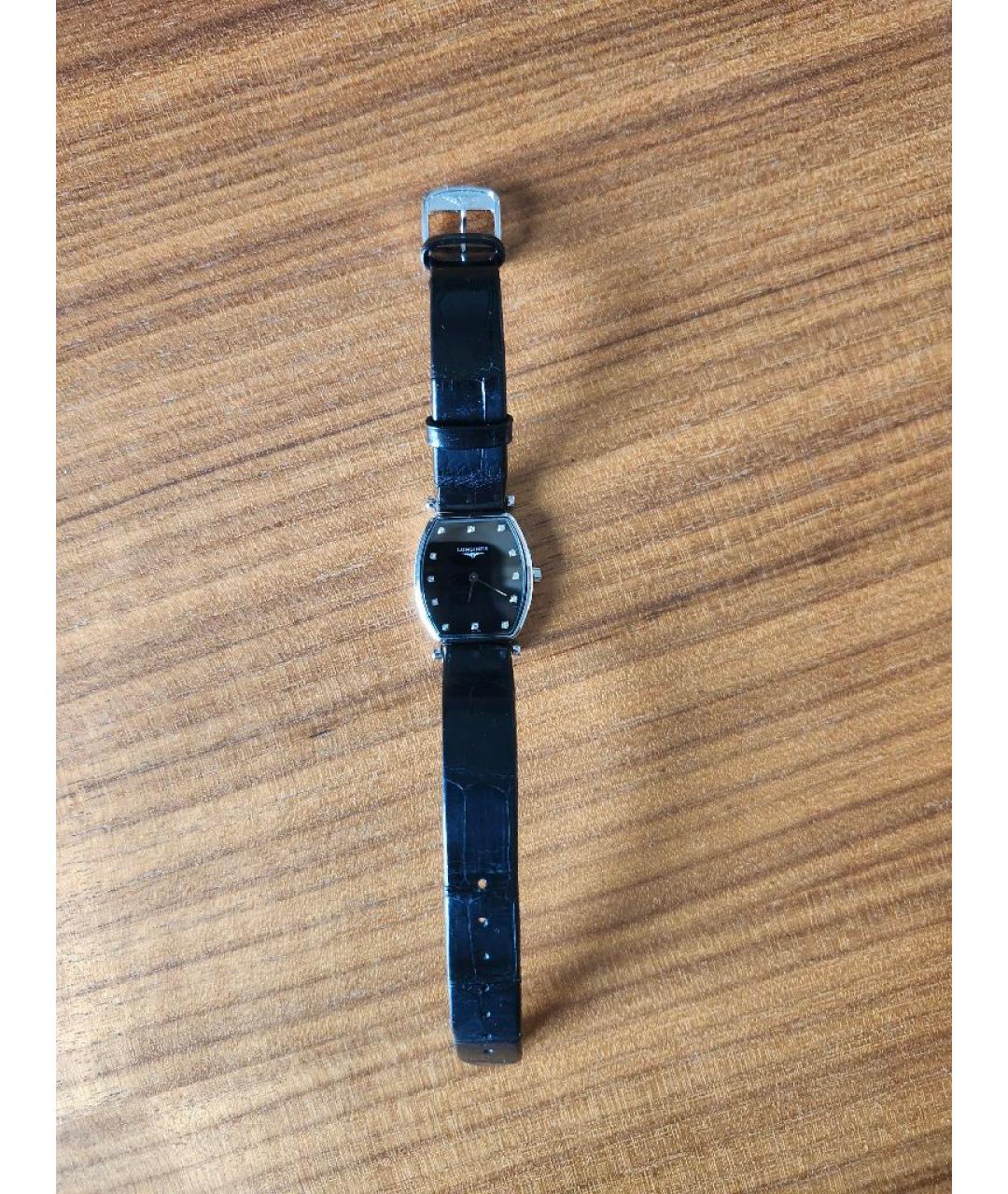 LONGINES Черные часы из экзотической кожи, фото 2