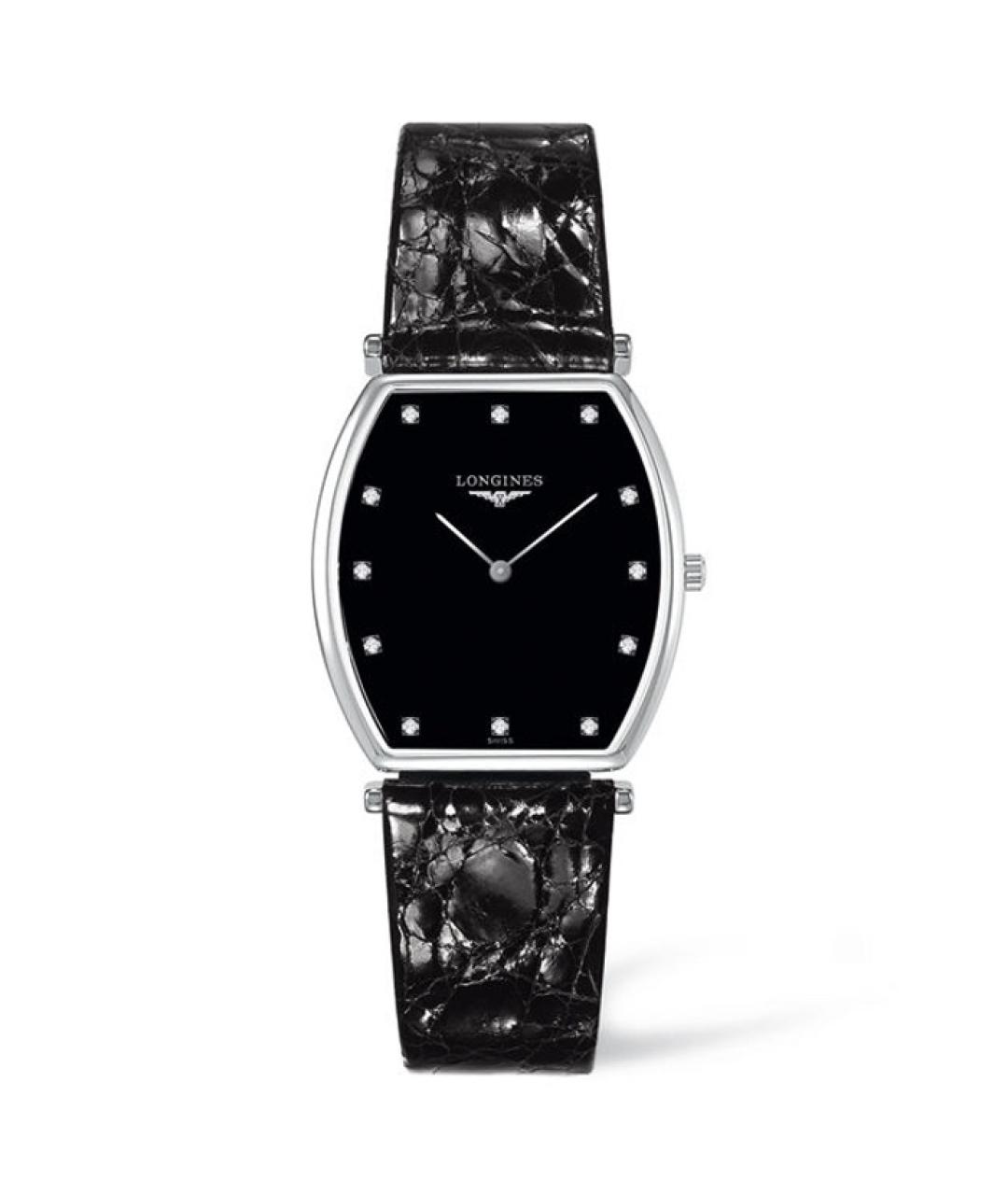 LONGINES Черные часы из экзотической кожи, фото 10