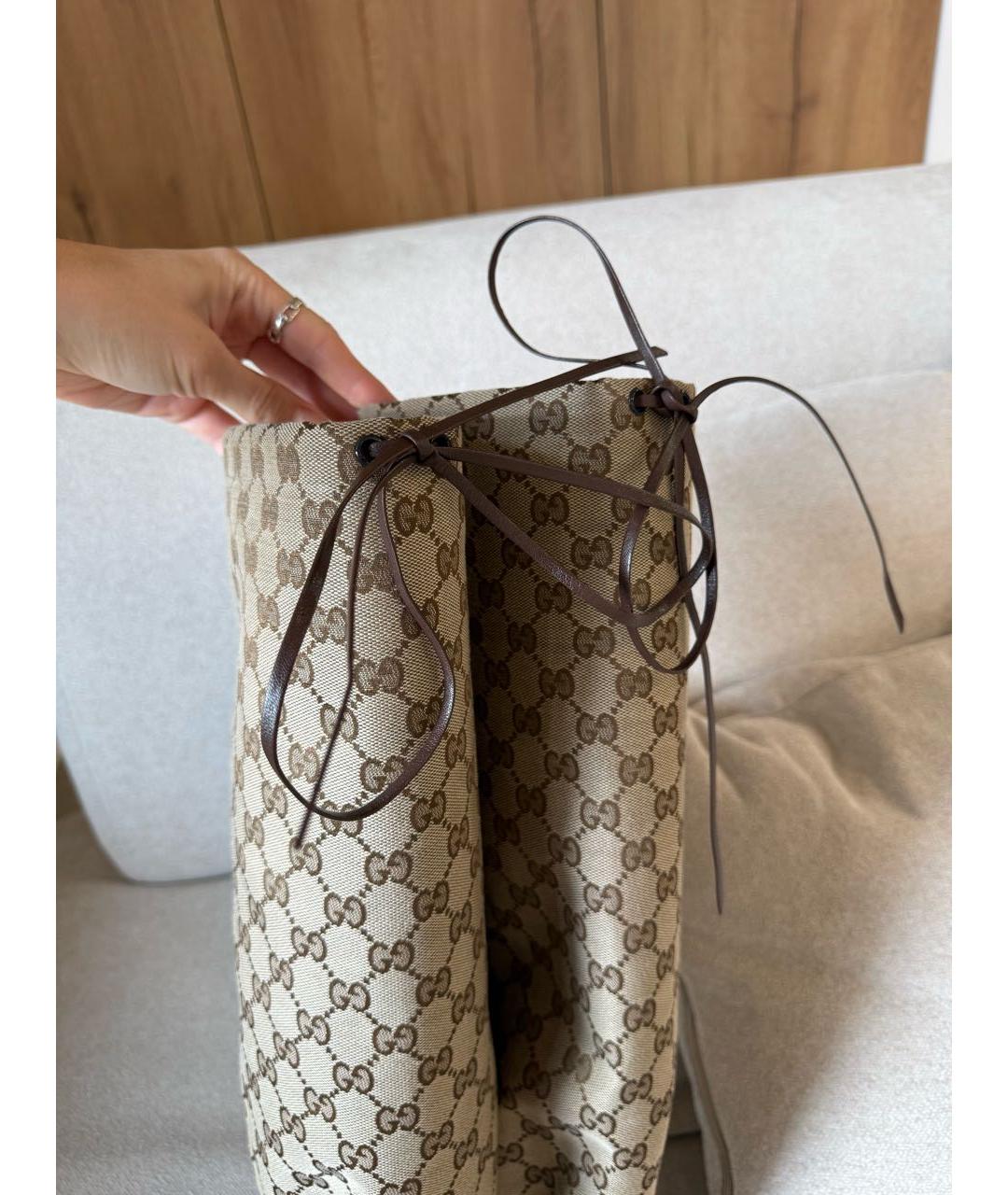 GUCCI Бежевые сапоги, фото 4