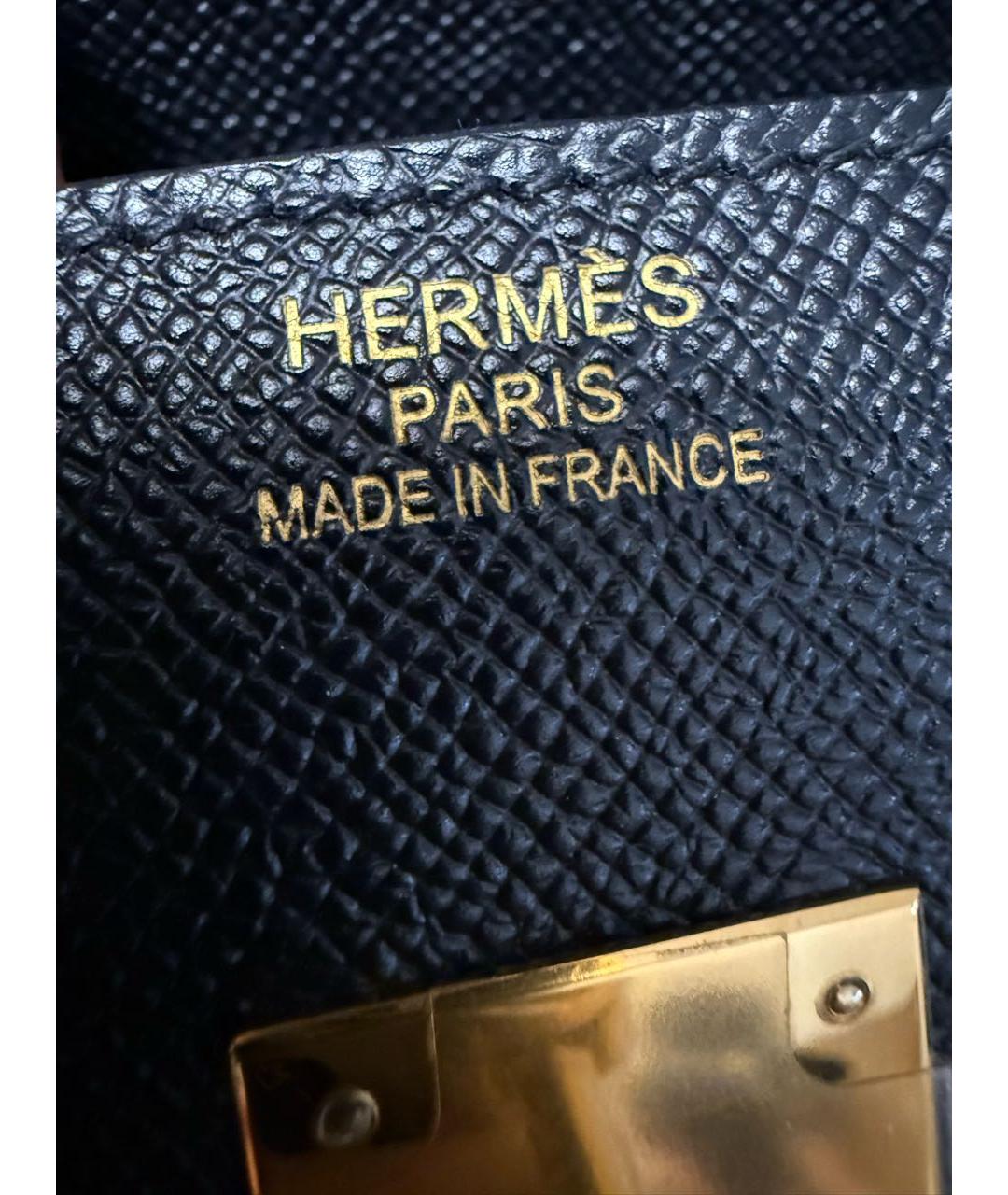HERMES Оранжевая кожаная сумка с короткими ручками, фото 8
