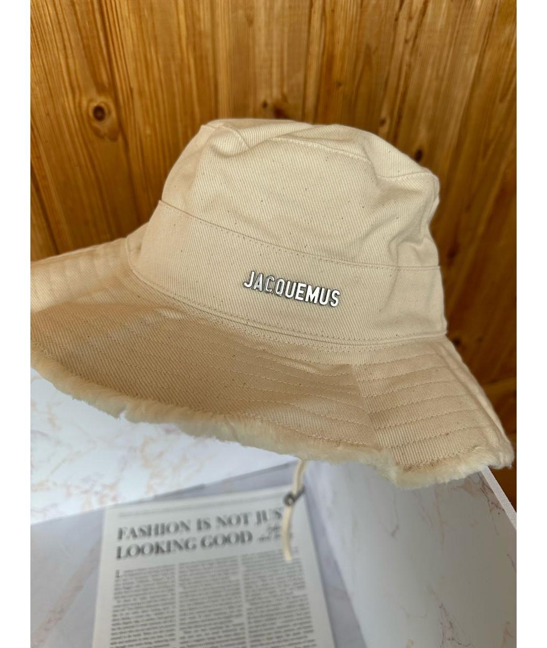 JACQUEMUS Бежевая хлопковая панама, фото 3