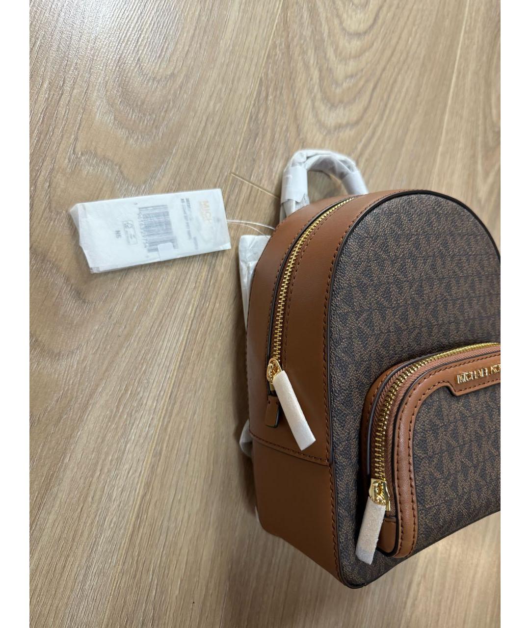 MICHAEL KORS Коричневый кожаный рюкзак, фото 6