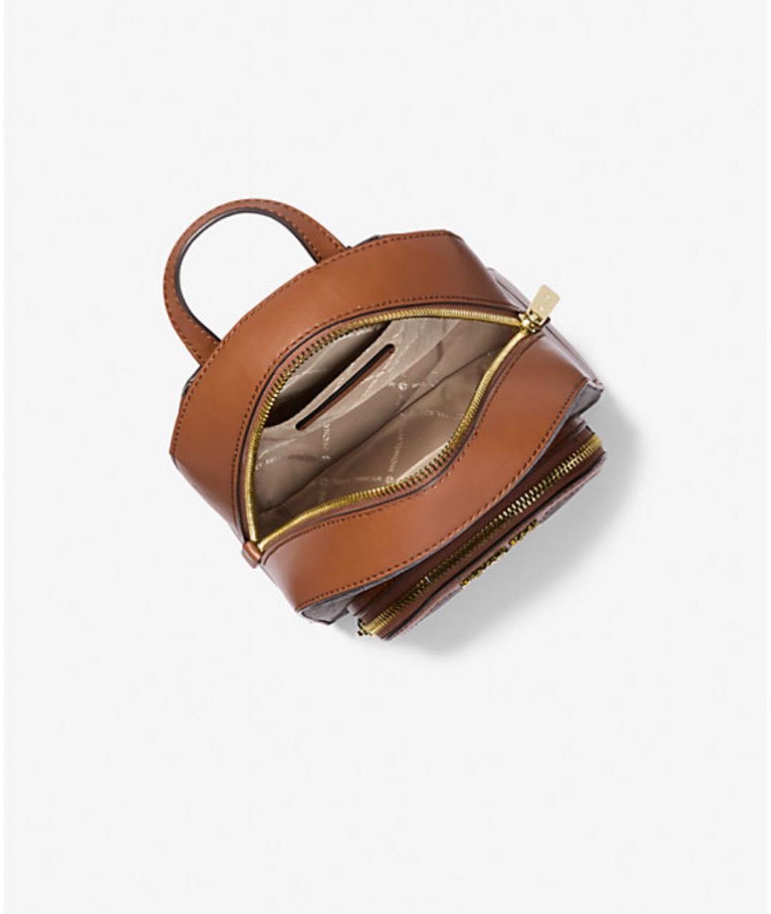 MICHAEL KORS Коричневый кожаный рюкзак, фото 4
