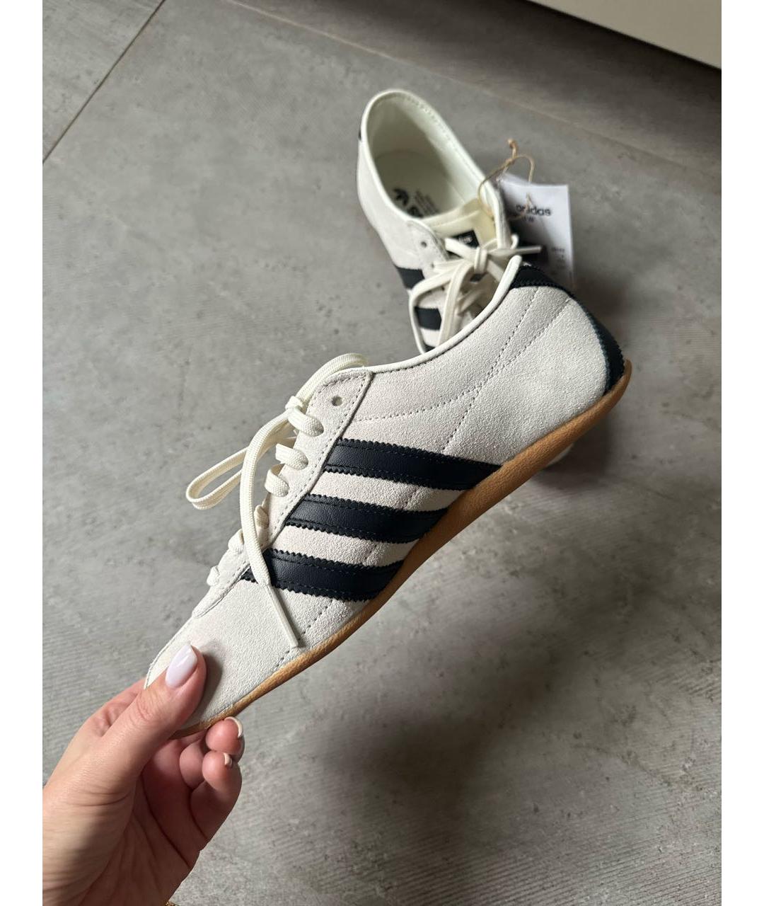 ADIDAS Бежевые кожаные кеды, фото 8