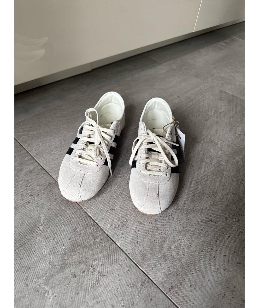 ADIDAS Бежевые кожаные кеды, фото 3