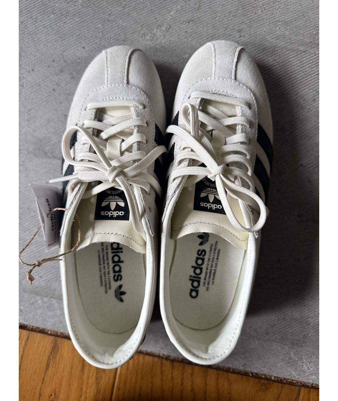 ADIDAS Бежевые кожаные кеды, фото 9