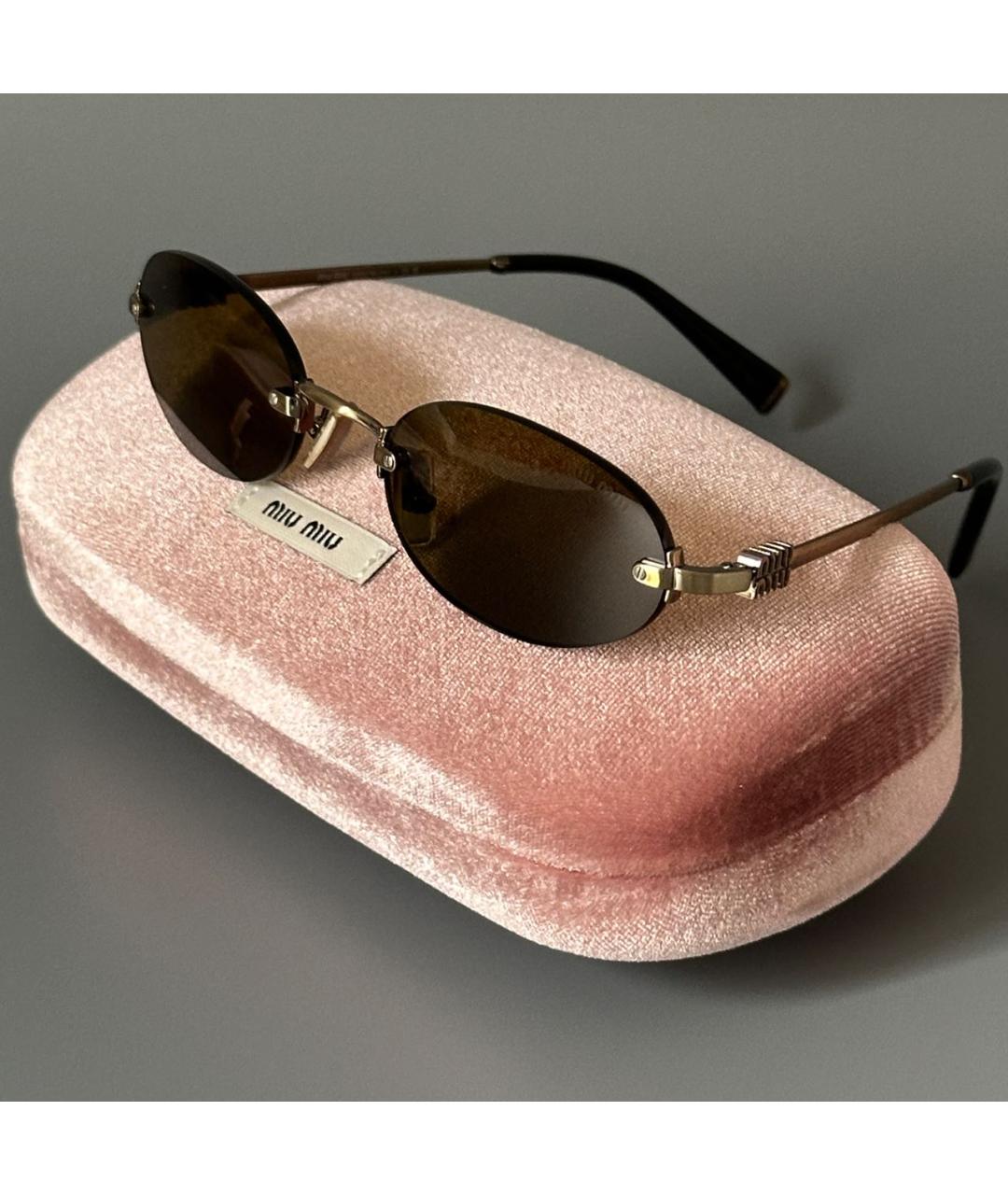 MIU MIU Коричневые солнцезащитные очки, фото 2