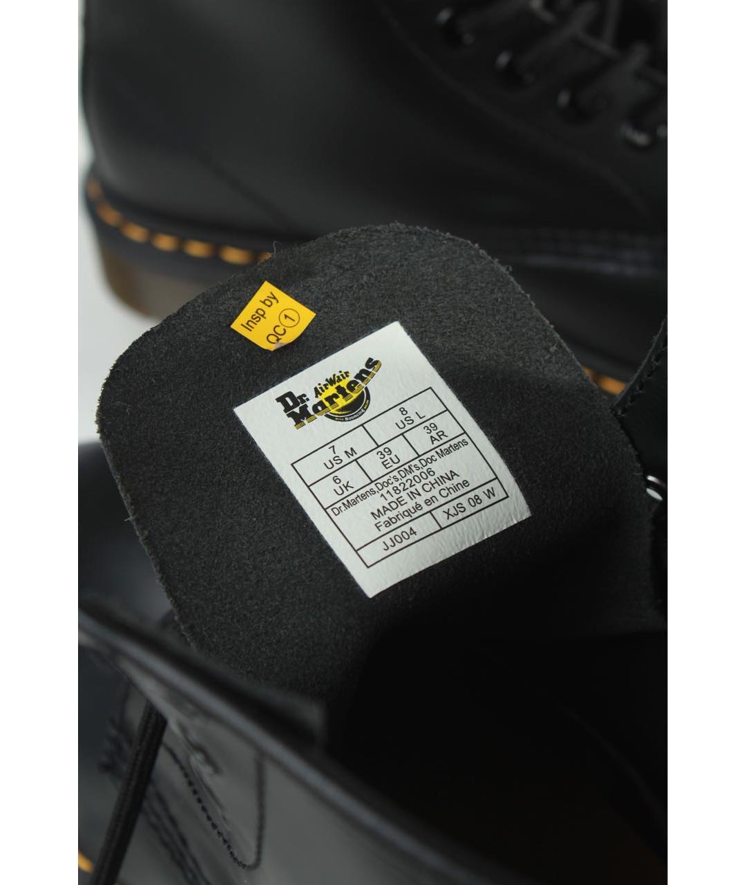 DR. MARTENS Черные кожаные ботинки, фото 6