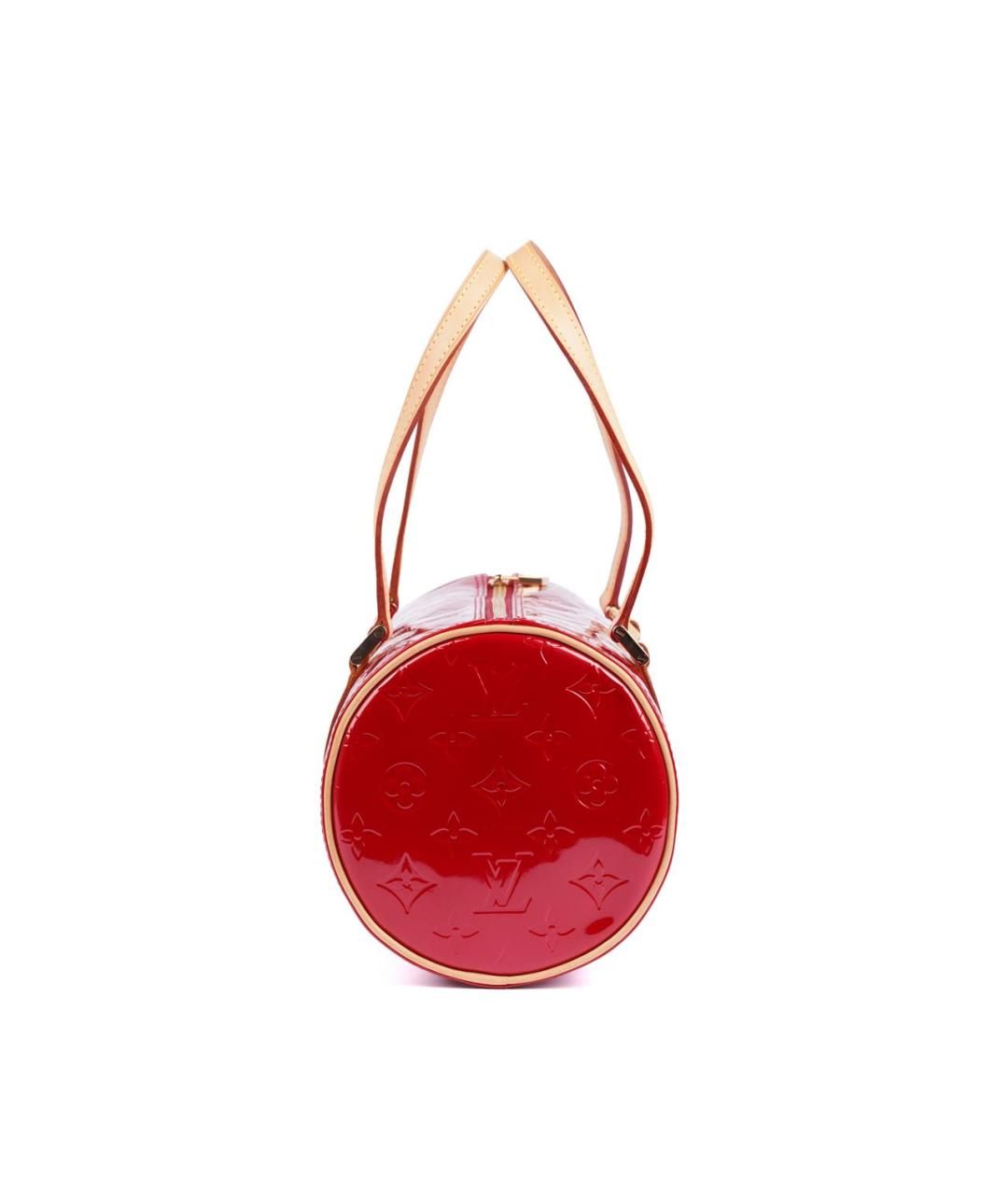 LOUIS VUITTON Красная сумка с короткими ручками из лакированной кожи, фото 5