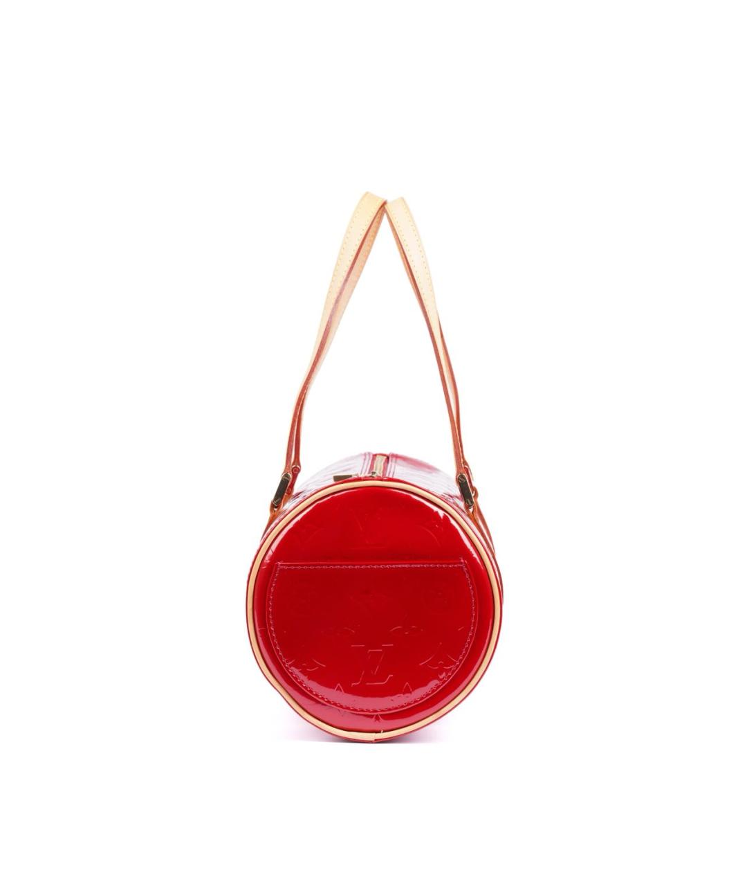 LOUIS VUITTON Красная сумка с короткими ручками из лакированной кожи, фото 4