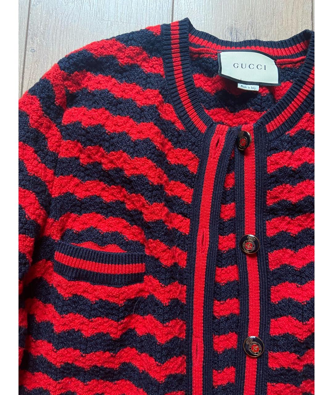 GUCCI Красный кардиган, фото 3