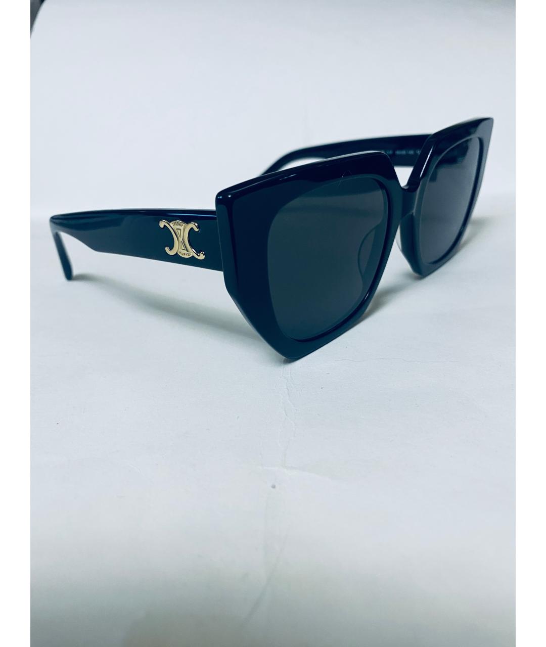 CELINE Черные пластиковые солнцезащитные очки, фото 9