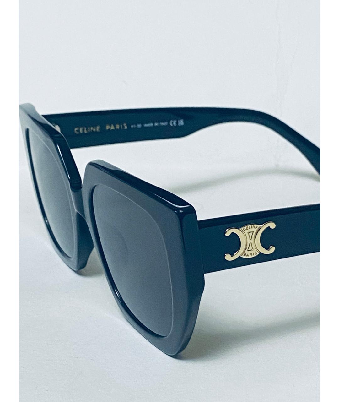 CELINE Черные пластиковые солнцезащитные очки, фото 4