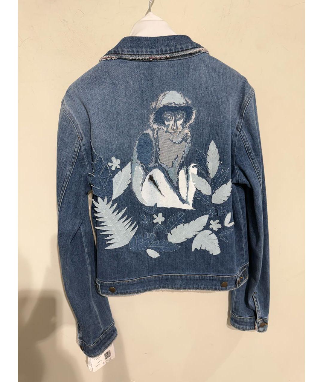 RED VALENTINO Синяя деним куртка, фото 2