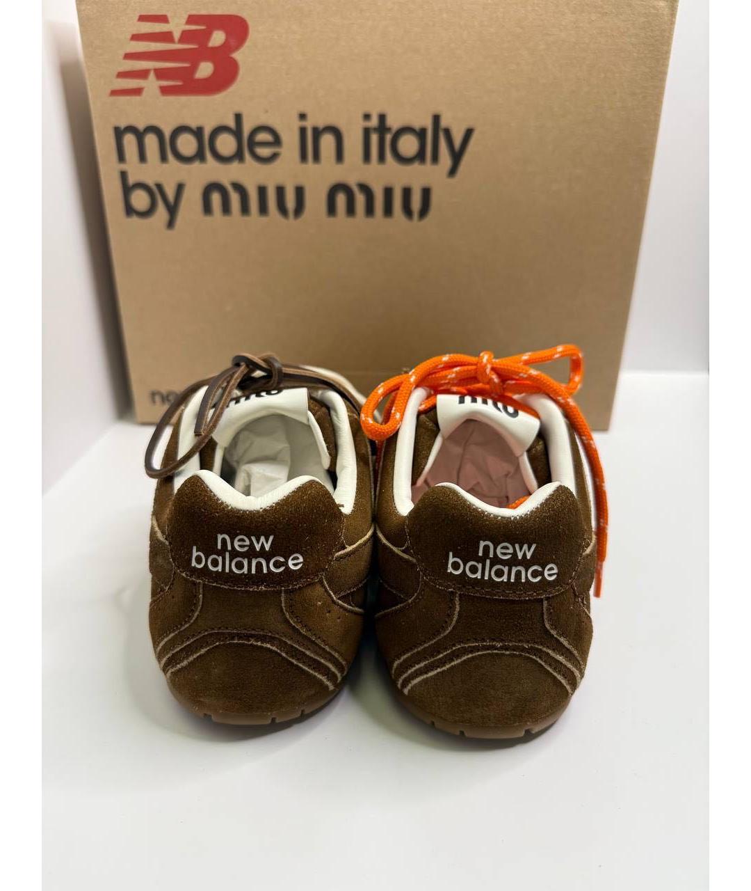 MIU MIU Коричневые замшевые кеды, фото 5