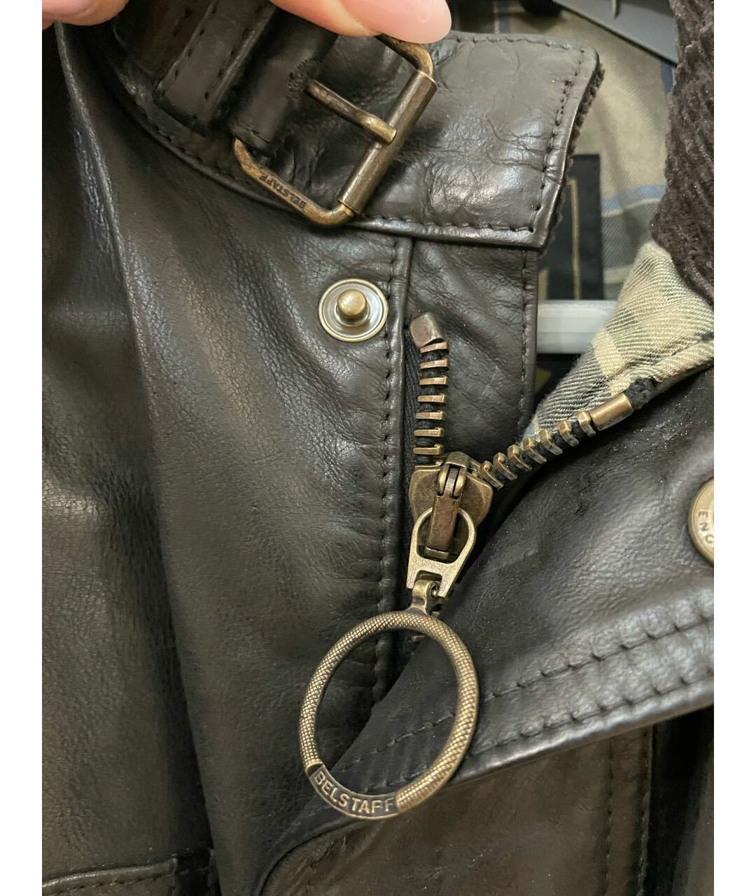 BELSTAFF Черная кожаная куртка, фото 2