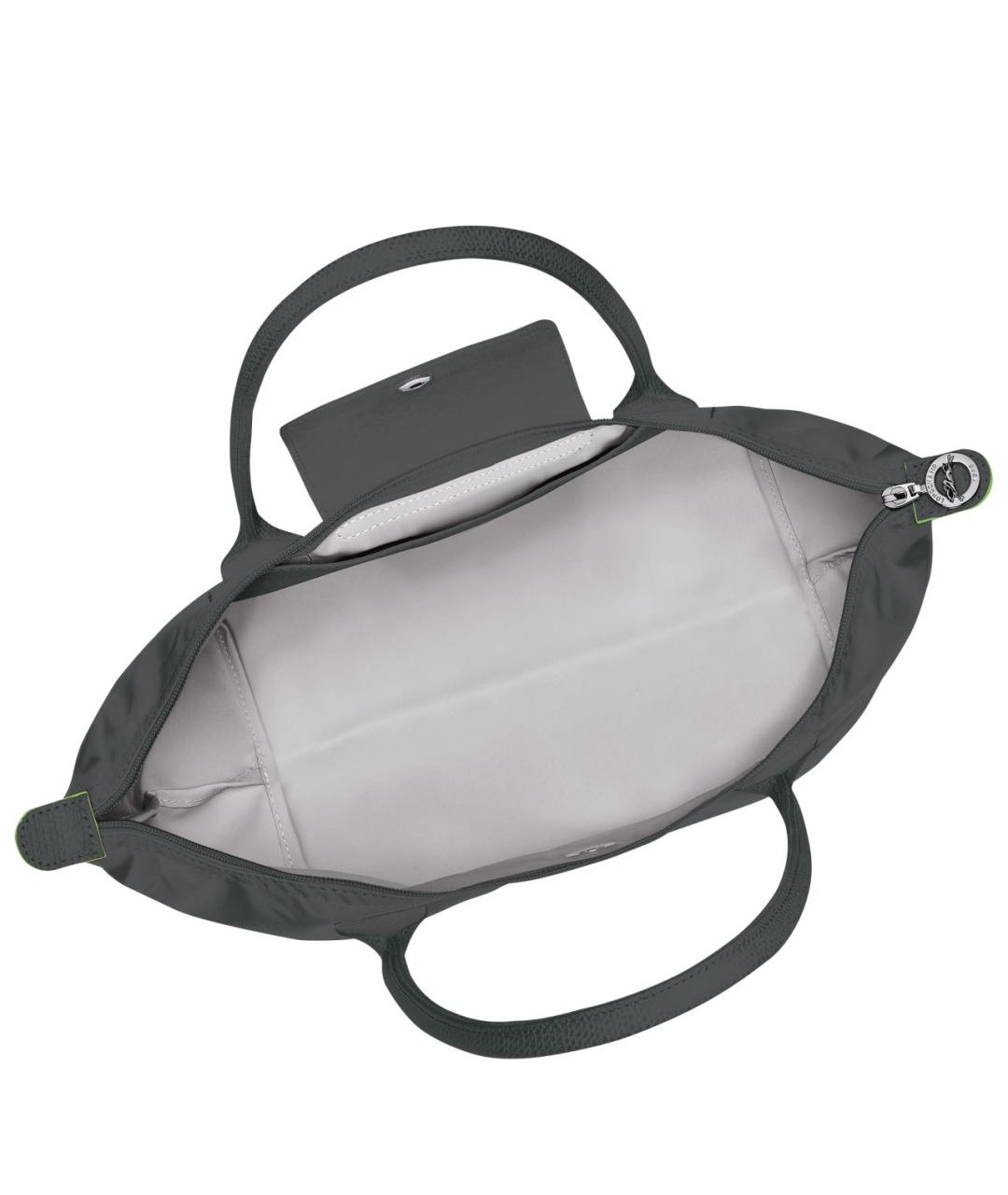 LONGCHAMP Серая кожаная сумка тоут, фото 4