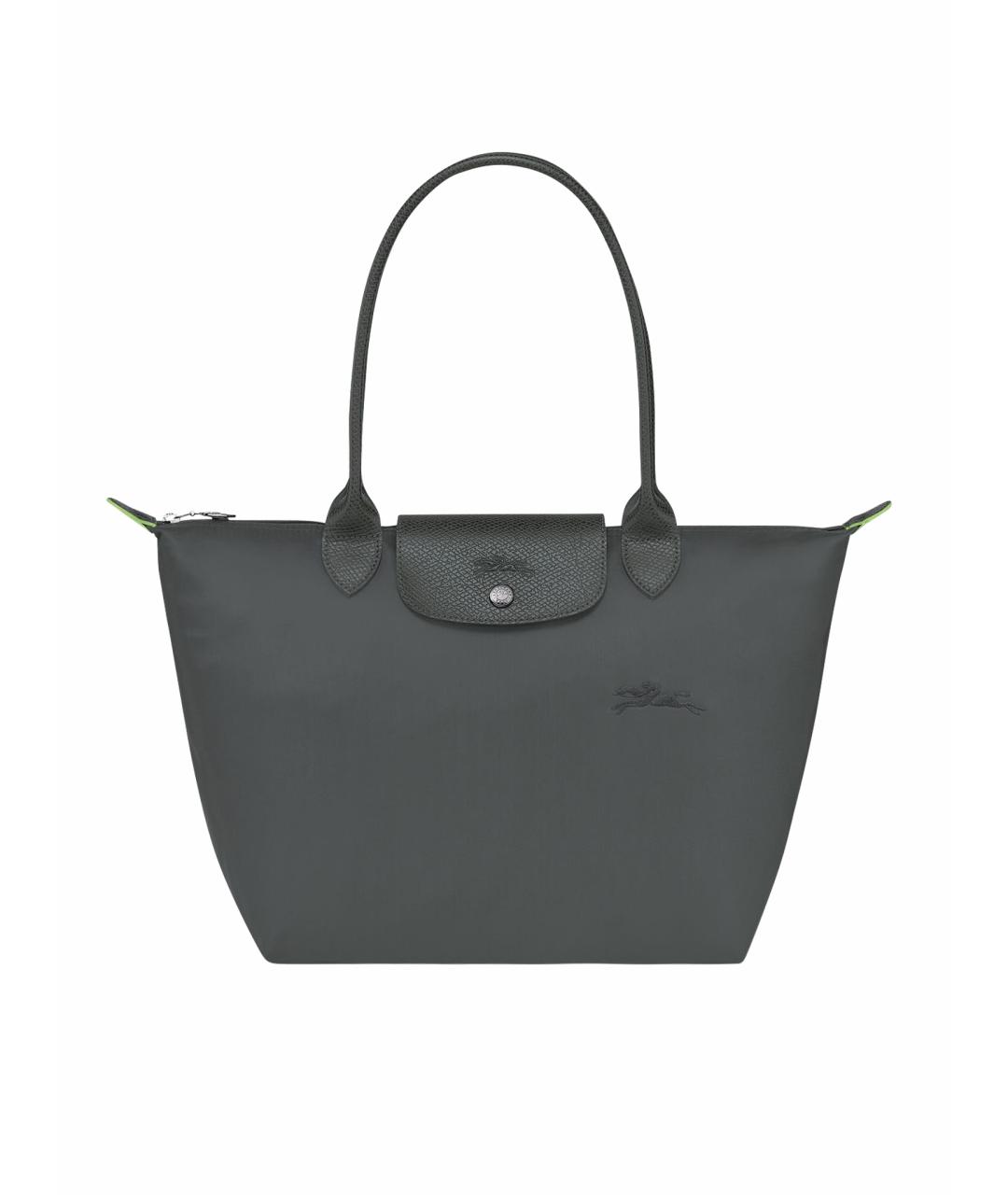 LONGCHAMP Серая кожаная сумка тоут, фото 1
