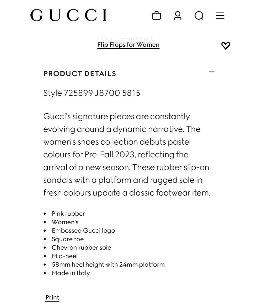 GUCCI Розовые резиновые сабо, фото 7