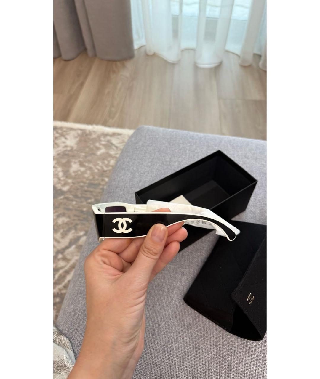 CHANEL Черные пластиковые солнцезащитные очки, фото 2
