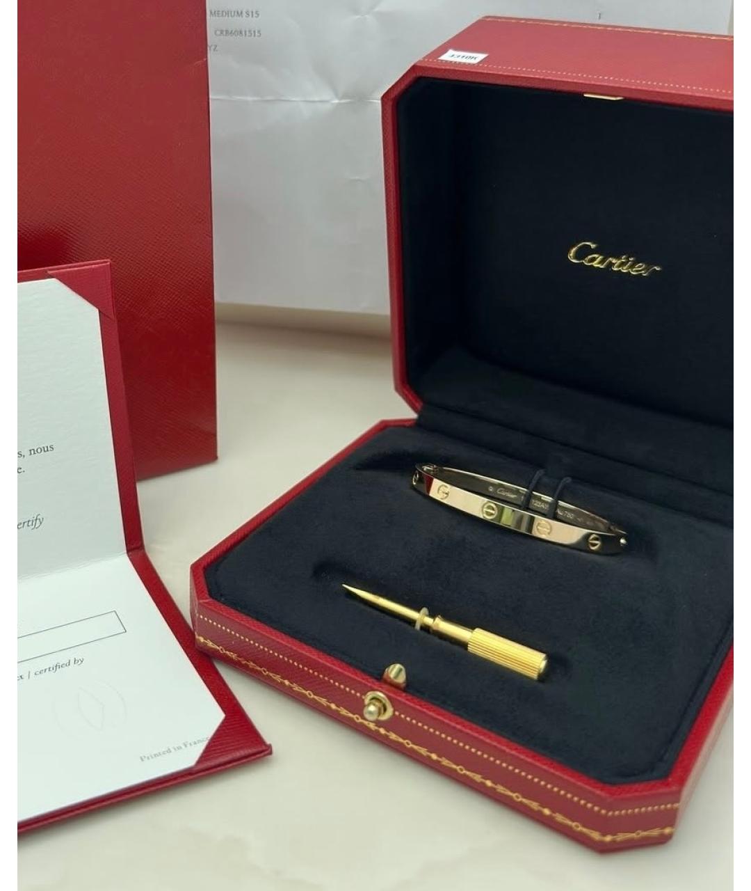 CARTIER Золотой браслет из желтого золота, фото 9