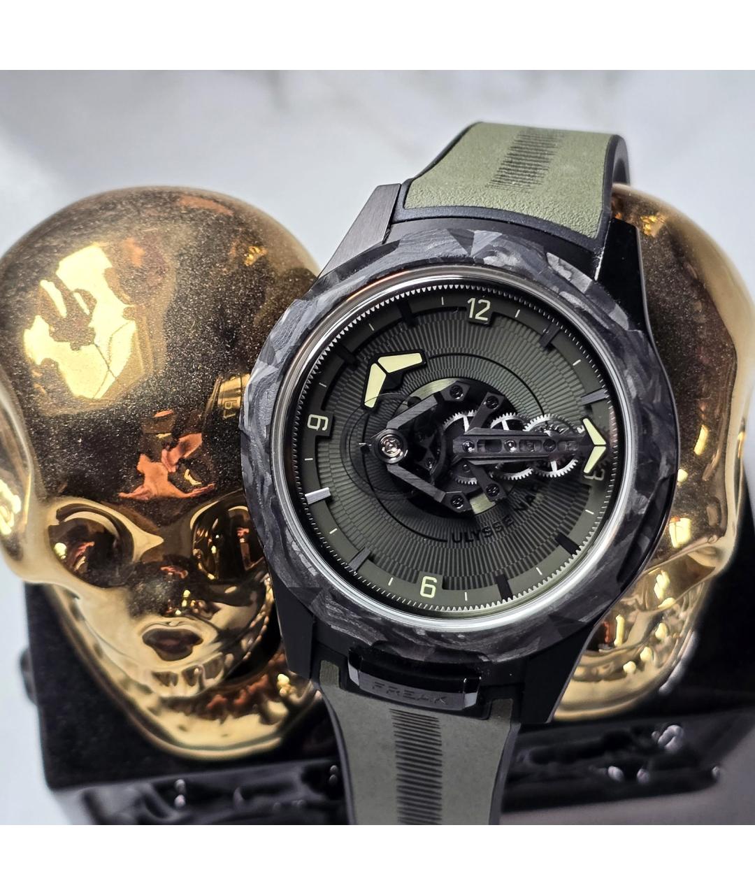 Ulysse Nardin Зеленые керамические часы, фото 3