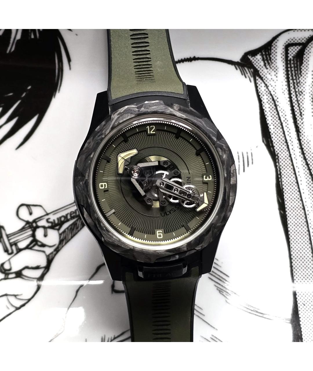 Ulysse Nardin Зеленые керамические часы, фото 2