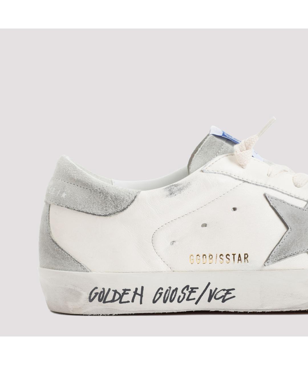 GOLDEN GOOSE DELUXE BRAND Белые кожаные низкие кроссовки / кеды, фото 4