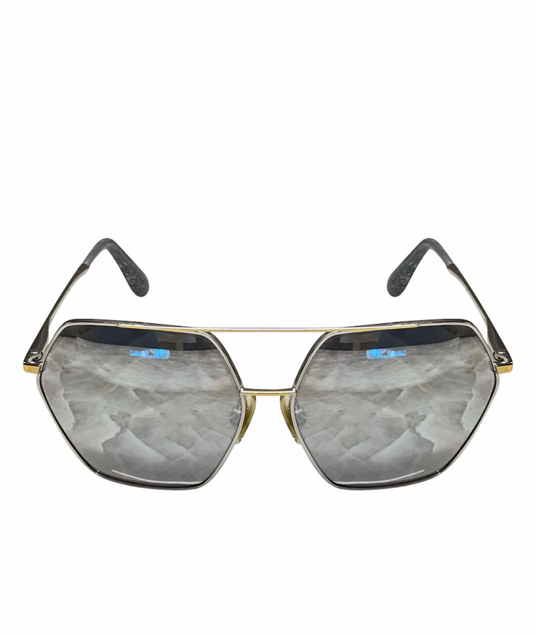 DOLCE&GABBANA Серебряные металлические солнцезащитные очки, фото 1