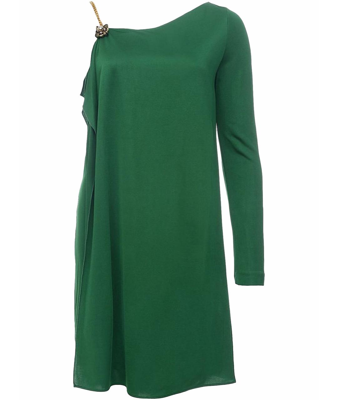 GUCCI Зеленые вискозное коктейльное платье, фото 1
