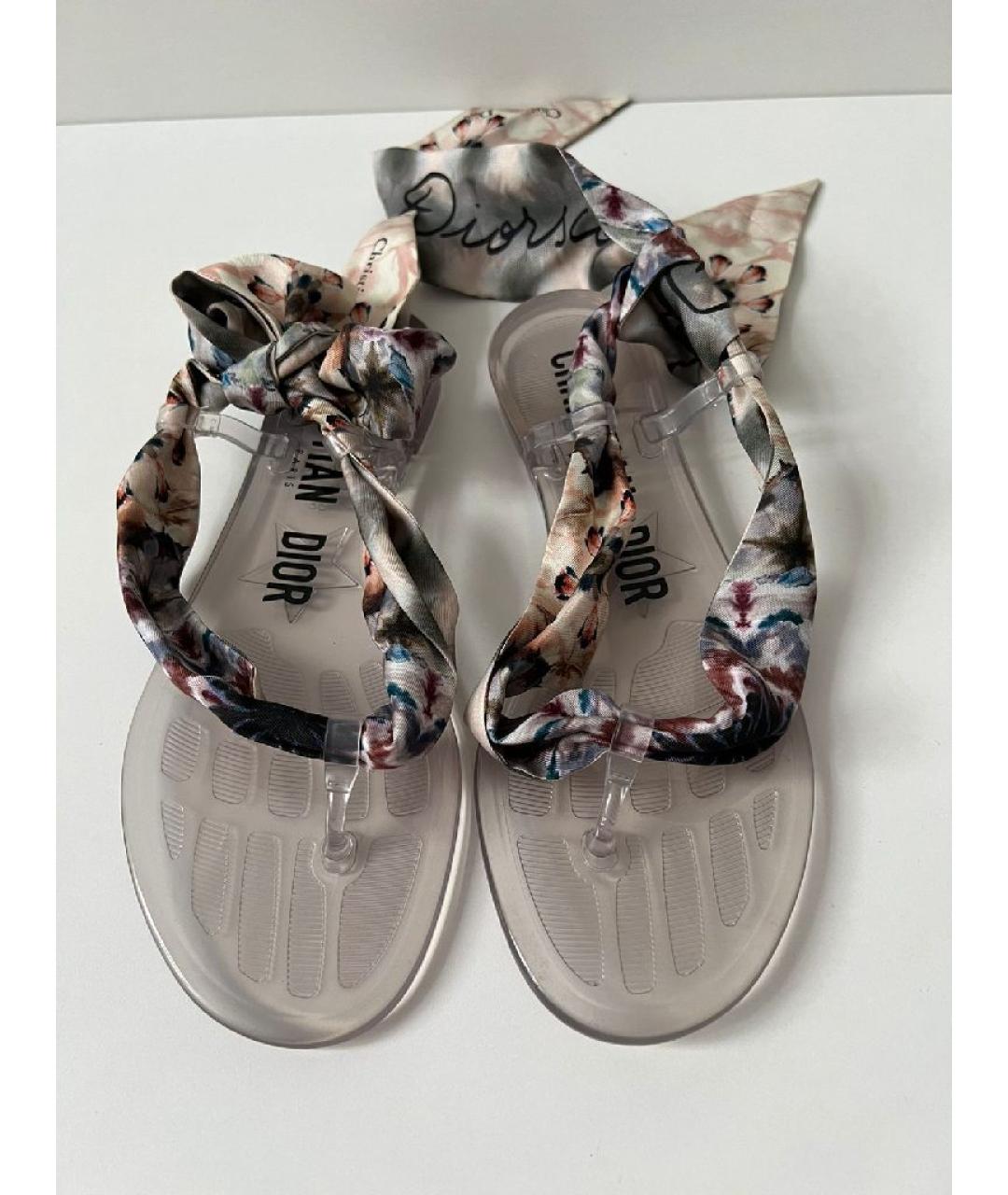 CHRISTIAN DIOR Белые шлепанцы, фото 2