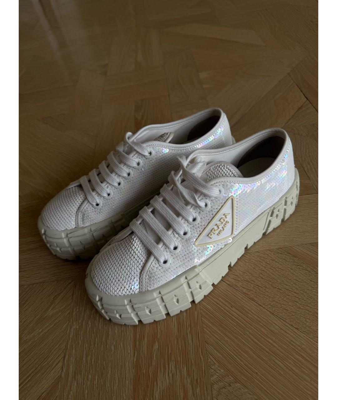 PRADA Белые кеды, фото 3