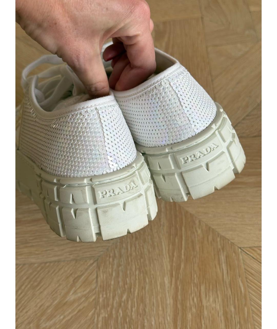PRADA Белые кеды, фото 5