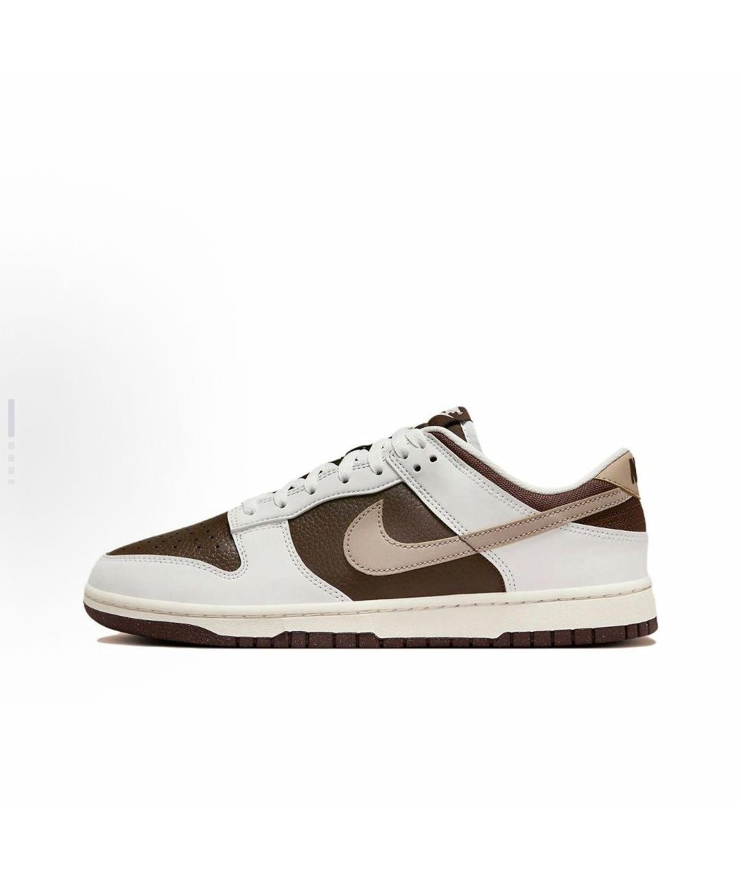 NIKE Коричневые кожаные низкие кроссовки / кеды, фото 8