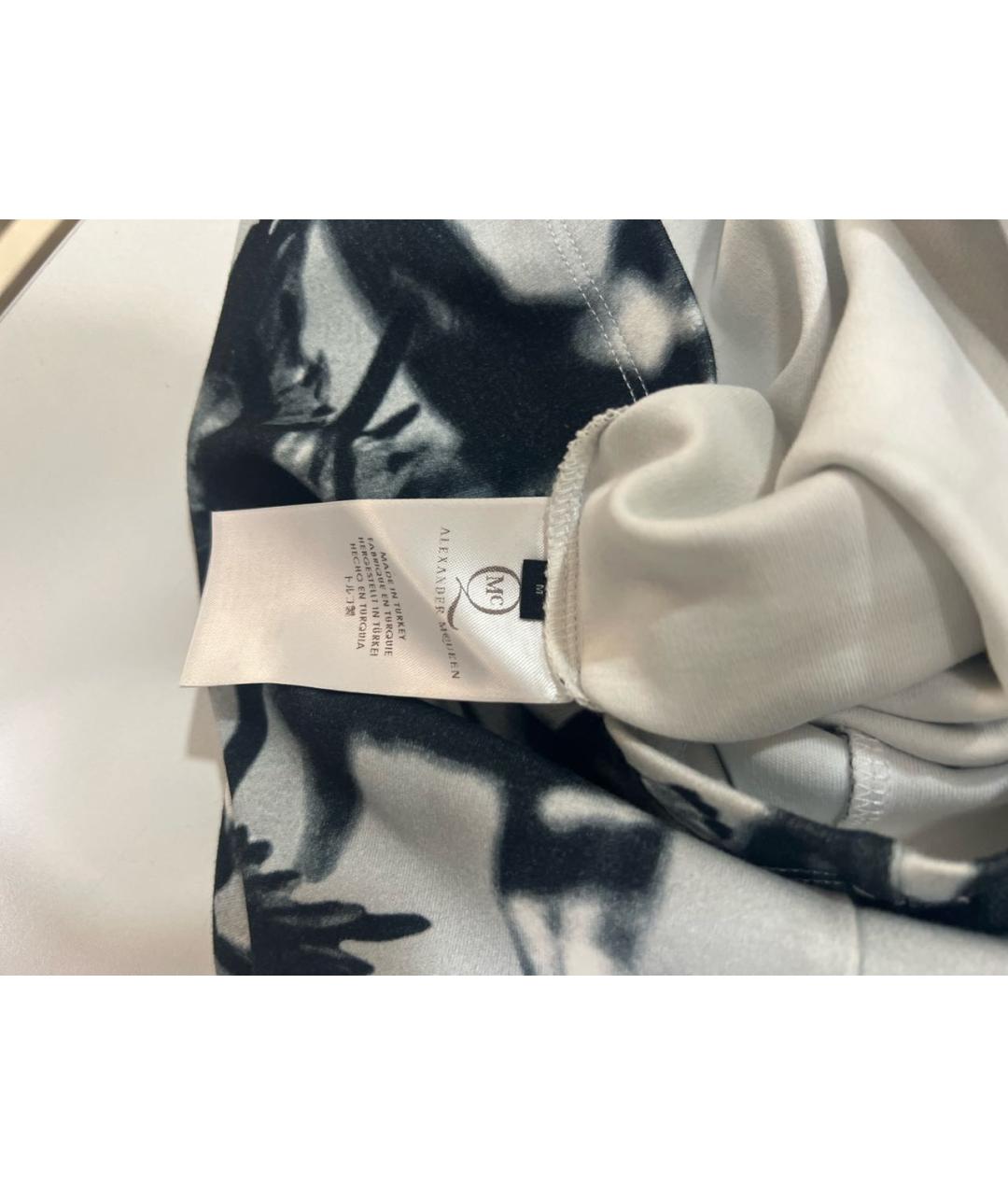 ALEXANDER MCQUEEN Серое хлопковое повседневное платье, фото 6