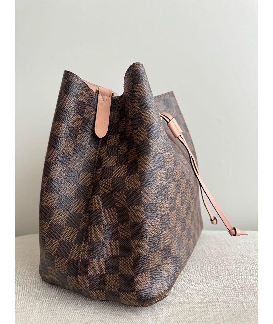 LOUIS VUITTON Коричневая кожаная сумка через плечо, фото 2