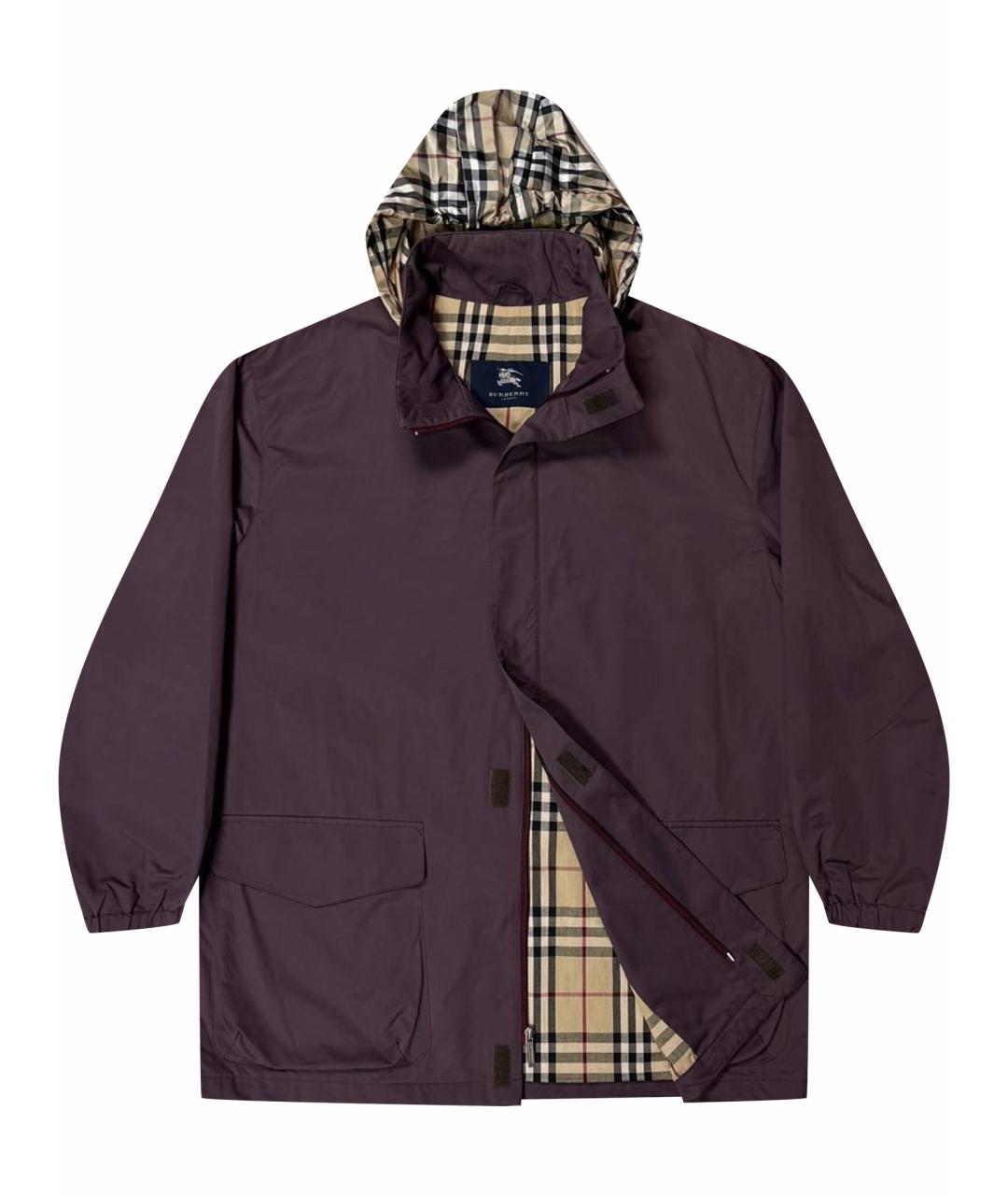 BURBERRY Фиолетовая хлопковая куртка, фото 1