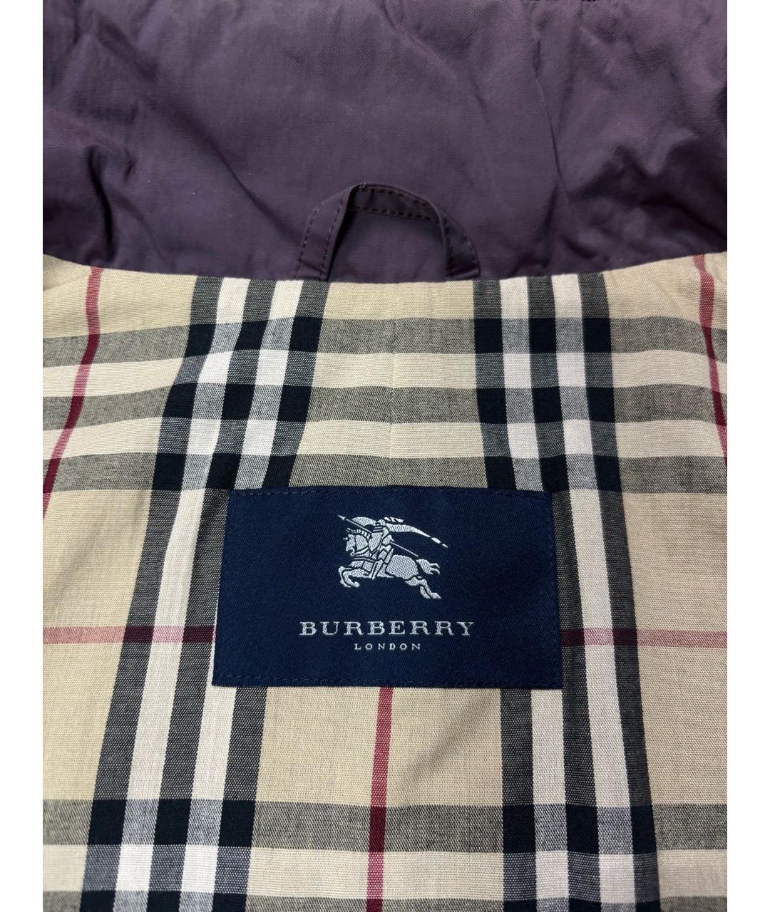 BURBERRY Фиолетовая хлопковая куртка, фото 4
