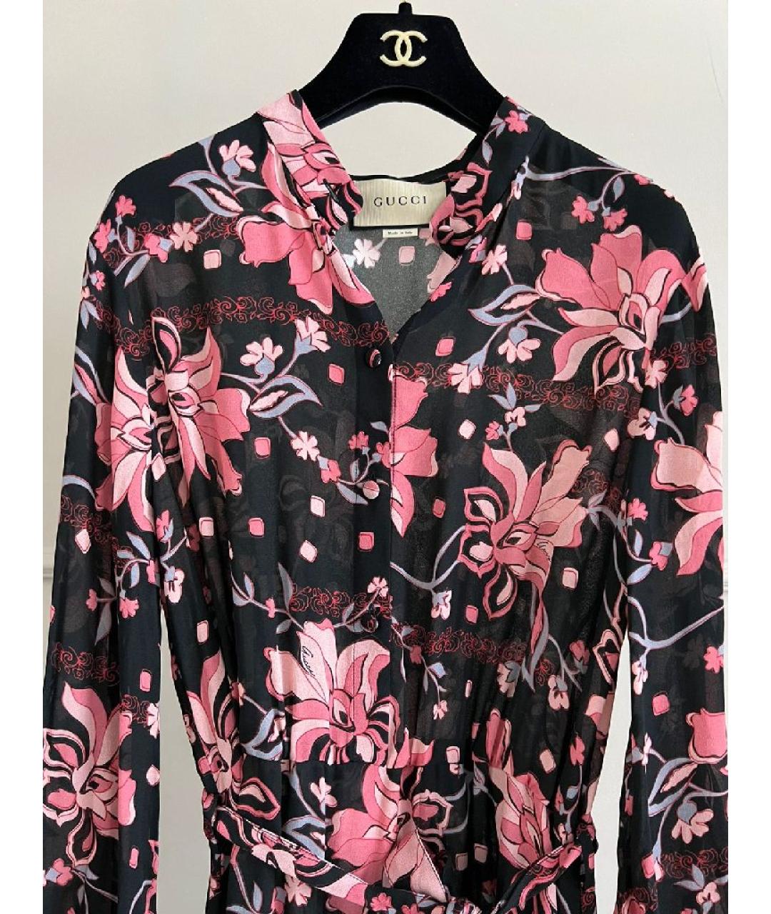 GUCCI Розовое вискозное вечернее платье, фото 3