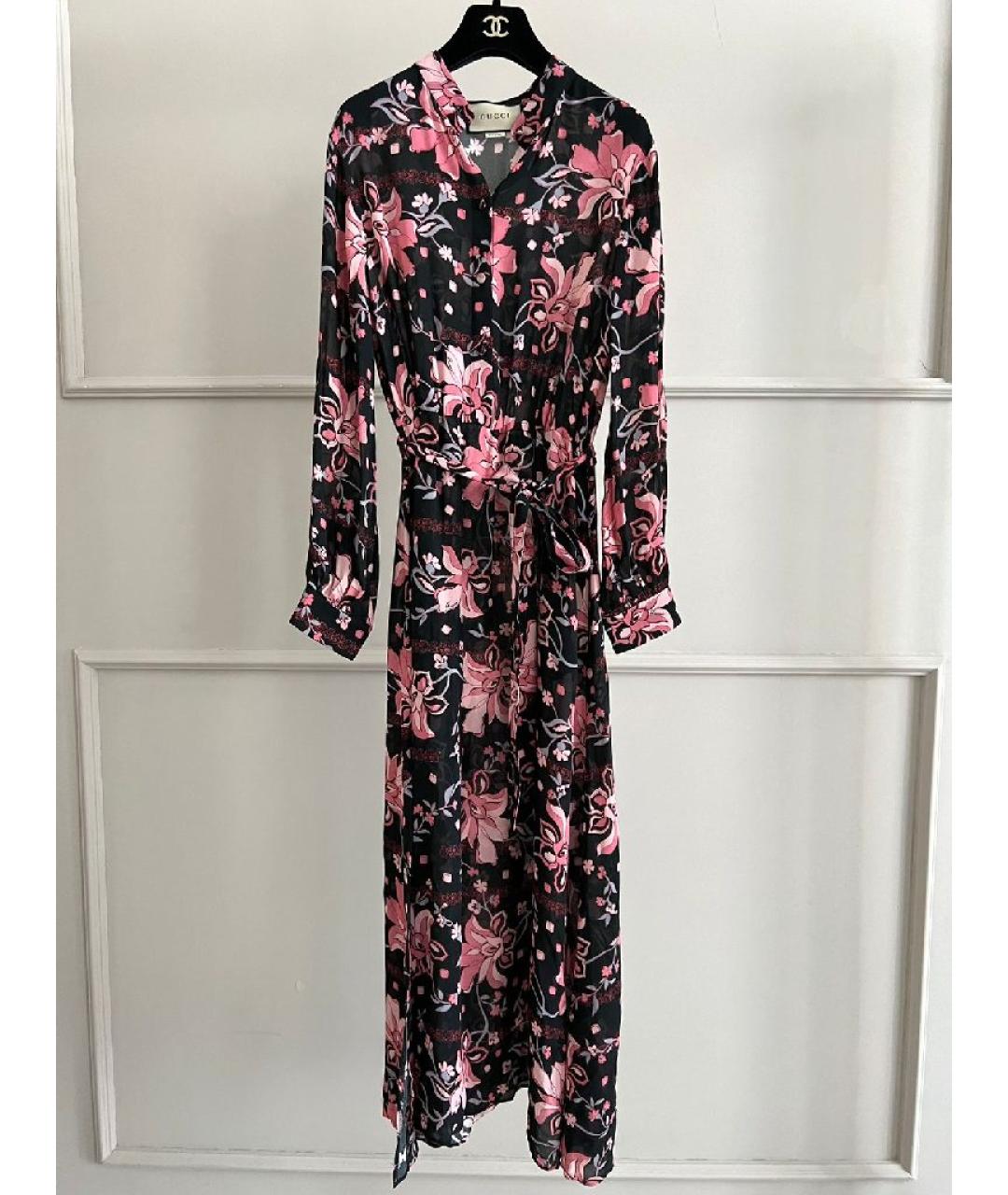 GUCCI Розовое вискозное вечернее платье, фото 10