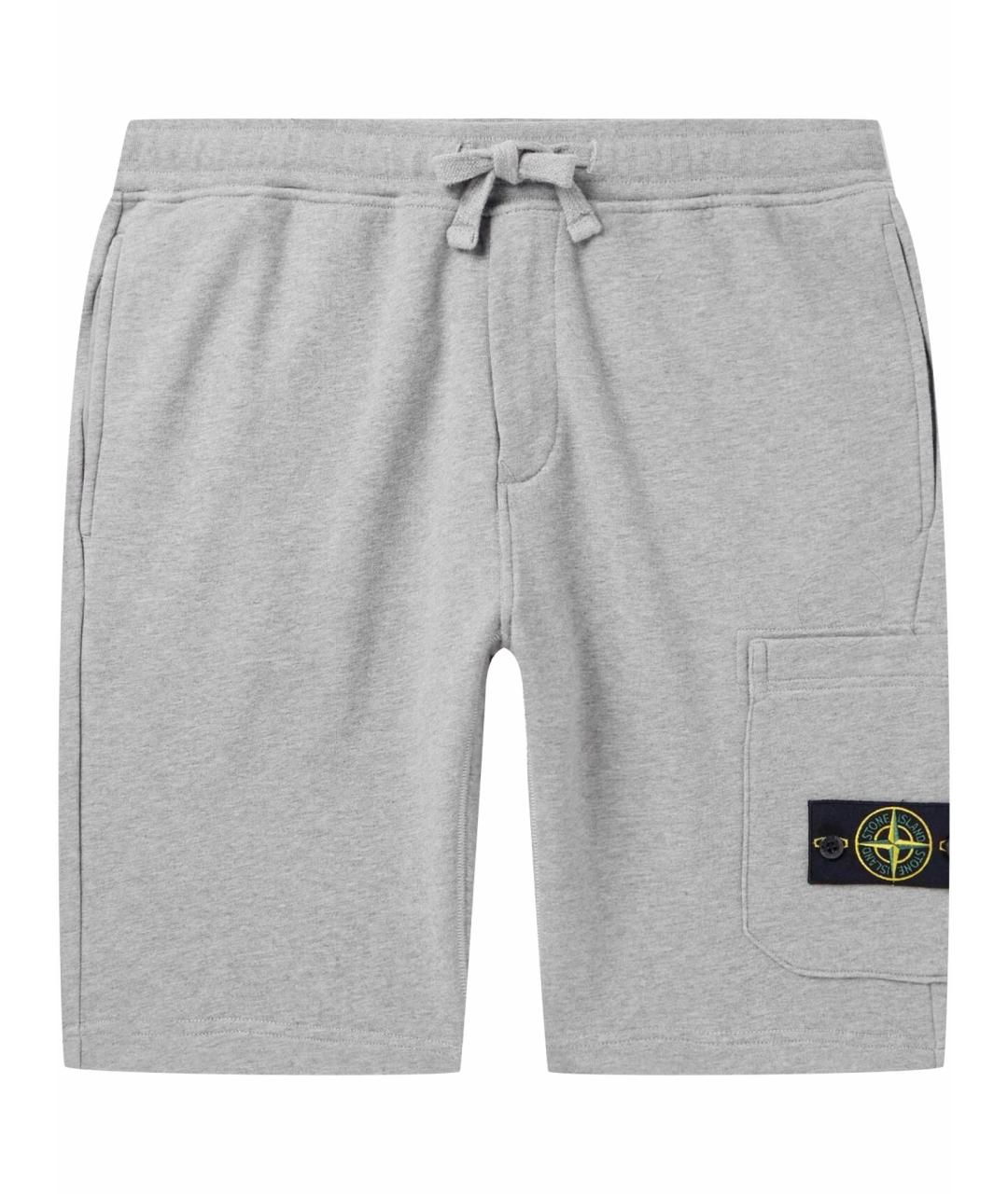 STONE ISLAND Серые хлопковые шорты, фото 1